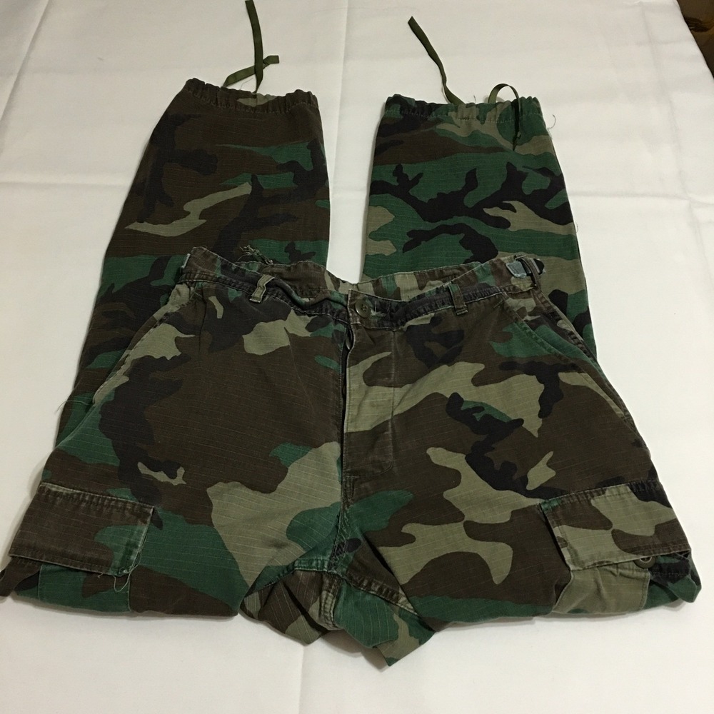 Trousers Hot Weather Woodland Camo Pattern Combat Mens Small Short